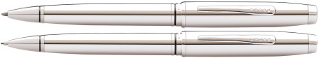 Cross Coventry Ballpoint Pen & Pencil Set - Polished Chrome