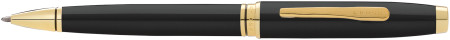 Cross Coventry Ballpoint Pen - Black Lacquer Gold Trim