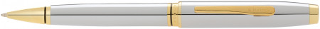 Cross Coventry Ballpoint Pen - Polished Chrome Gold Trim