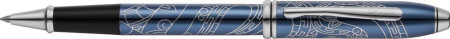 Cross Townsend Zodiac Rollerball Pen - Year of the Snake - Blue Lacquer Chrome Trim