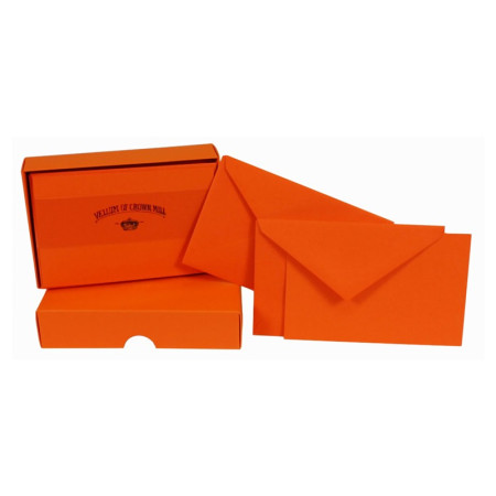 Crown Mill Colour Line Set of 25 Cards and Envelopes - Orange