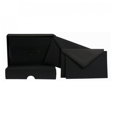 Crown Mill Colour Line Set of 25 Cards and Envelopes - Black