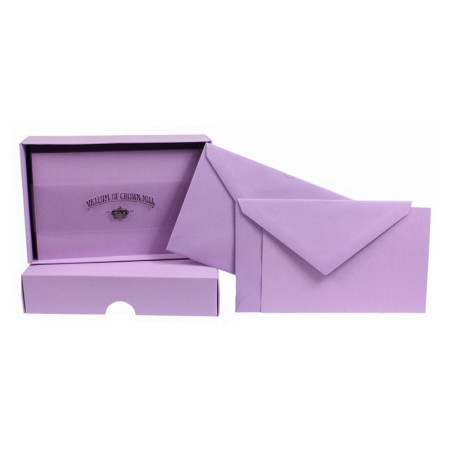 Crown Mill Colour Line Set of 25 Cards and Envelopes - Lavender