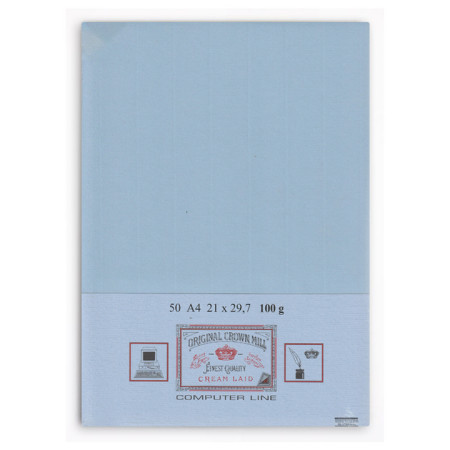 Crown Mill Computer Line A4 100gsm Paper - Pack of 100 - Blue