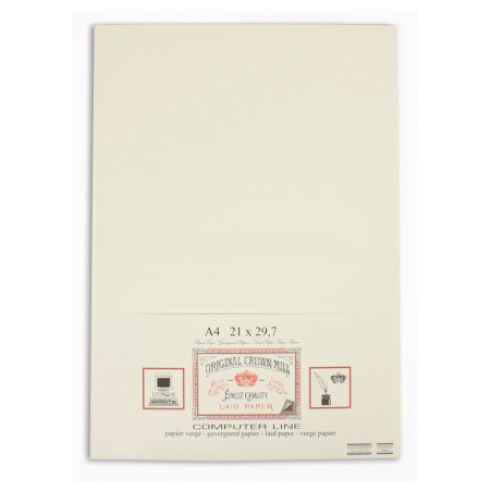 Crown Mill Computer Line A4 135gsm Paper - Pack of 50 - Cream