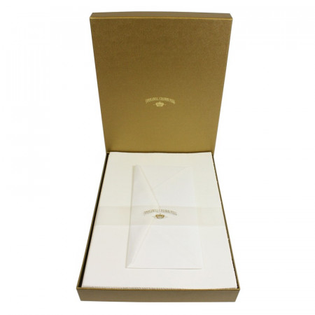 Crown Mill Golden Line DL 100gsm Set of 25 Sheets and Envelopes - White