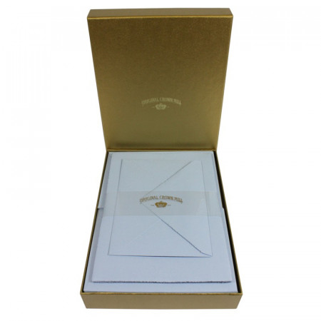 Crown Mill Golden Line C6 100gsm Set of 25 Sheets and Envelopes - Blue