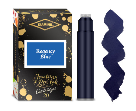 Diamine Ink Cartridge - Regency Blue (Pack of 20)