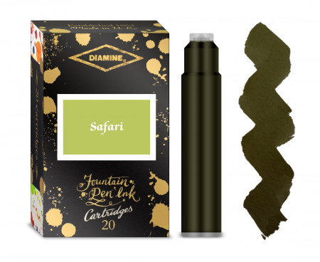 Diamine Ink Cartridge - Safari (Pack of 20)