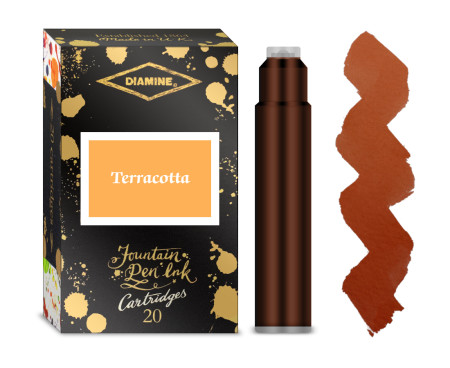 Diamine Ink Cartridge - Terracotta (Pack of 20)