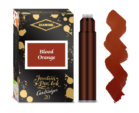 Diamine Ink Cartridge - Blood Orange (Pack of 20)