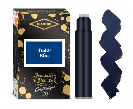 Diamine Ink Cartridge - Tudor Blue (Pack of 20)