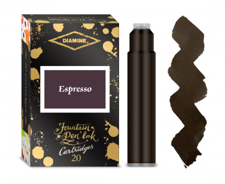 Diamine Ink Cartridge - Espresso (Pack of 20)