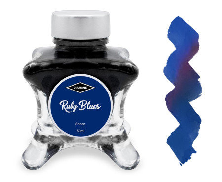 Diamine Inkvent Christmas Ink Bottle 50ml - Ruby Blues