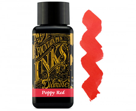 Diamine Ink Bottle 30ml - Poppy Red