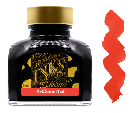 Diamine Ink Bottle 80ml - Brilliant Red