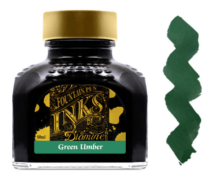 Diamine Ink Bottle 80ml - Green Umber