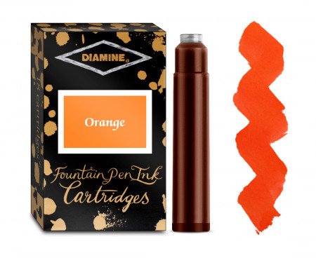 Diamine Ink Cartridge - Orange (Pack of 18)