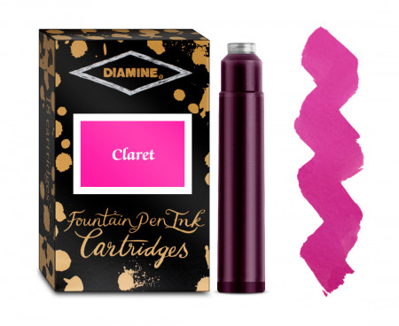 Diamine Ink Cartridge - Claret (Pack of 18)