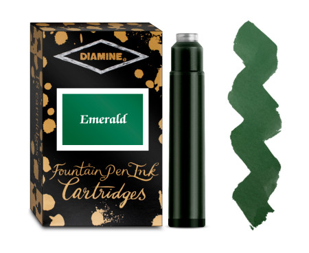 Diamine Ink Cartridge - Emerald (Pack of 18)