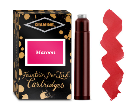 Diamine Ink Cartridge - Maroon (Pack of 18)