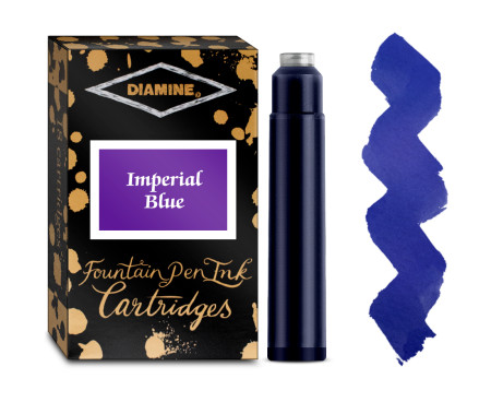 Diamine Ink Cartridge - Imperial Blue (Pack of 18)