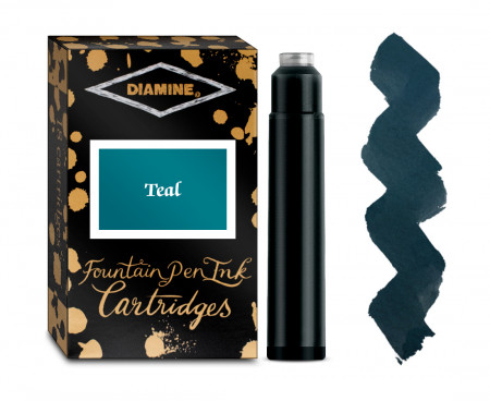 Diamine Ink Cartridge - Teal (Pack of 18)