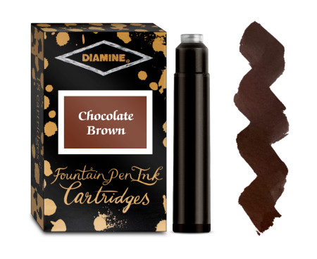 Diamine Ink Cartridge - Chocolate Brown (Pack of 18)