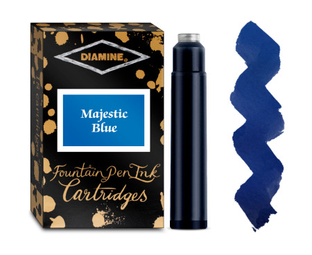 Diamine Ink Cartridge - Majestic Blue (Pack of 18)