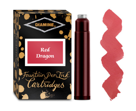 Diamine Ink Cartridge - Red Dragon (Pack of 18)