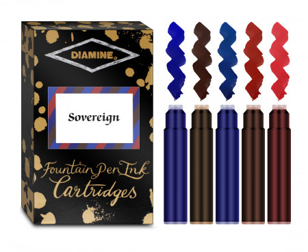 Diamine Ink Cartridge - Sovereign Colours (Pack of 20)