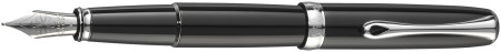 Diplomat Excellence A2 Fountain Pen - Black Lacquer Chrome Trim