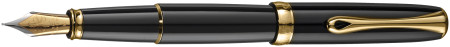 Diplomat Excellence A2 Fountain Pen - Black Lacquer Gold Trim