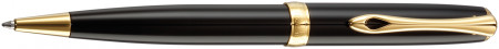Diplomat Excellence A2 Ballpoint Pen - Black Lacquer Gold Trim
