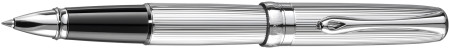 Diplomat Excellence A2 Rollerball Pen - Guilloche Lined Chrome