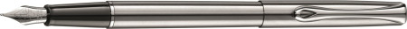 Diplomat Traveller Fountain Pen - Stainless Steel Chrome Trim