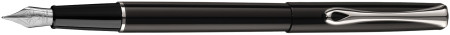 Diplomat Traveller Fountain Pen - Gloss Black Chrome Trim
