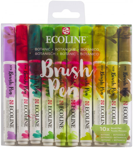 Ecoline Brush Pen Set - Botanic Colours (Pack of 10)