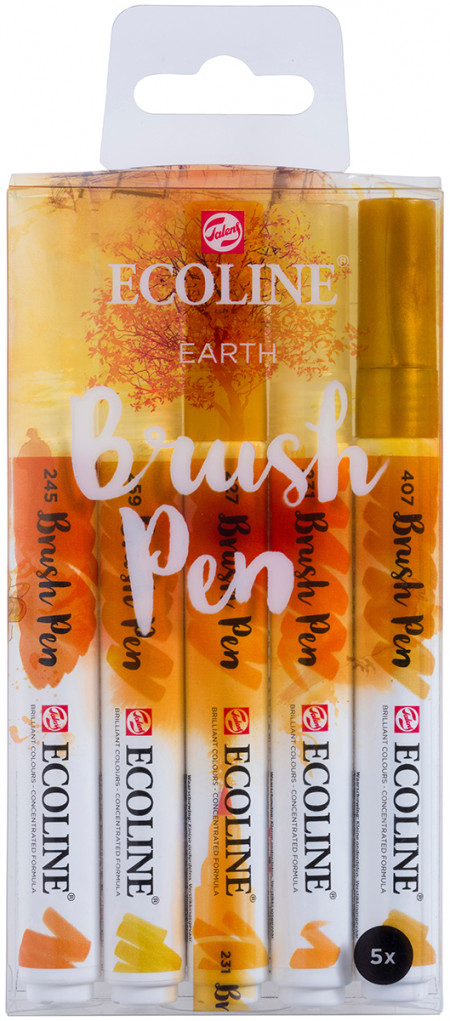 Ecoline Brush Pen Set - Earth Colours (Pack of 5)