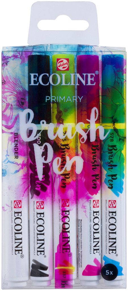 Ecoline Brush Pen Set - Primary Colours (Pack of 5)