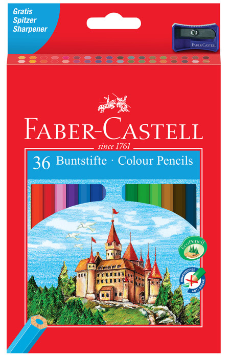 Faber-Castell Classic Colouring Pencils - Assorted Colours (Pack of 36)