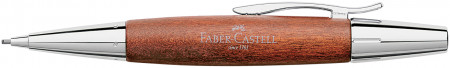 Faber-Castell e-motion Pencil - Brown Wood and Chrome