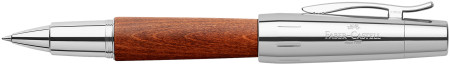 Faber-Castell e-motion Rollerball Pen - Brown Wood and Chrome