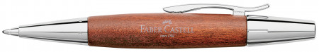 Faber-Castell e-motion Ballpoint Pen - Brown Wood and Chrome