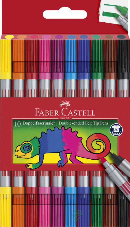 Faber-Castell Double Fibre-Tip Pen Set - Pack of 10