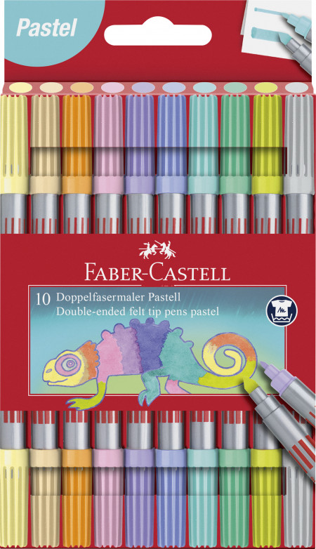 Faber-Castell Double Fibre-Tip Pen Set - Pastel (Pack of 10)