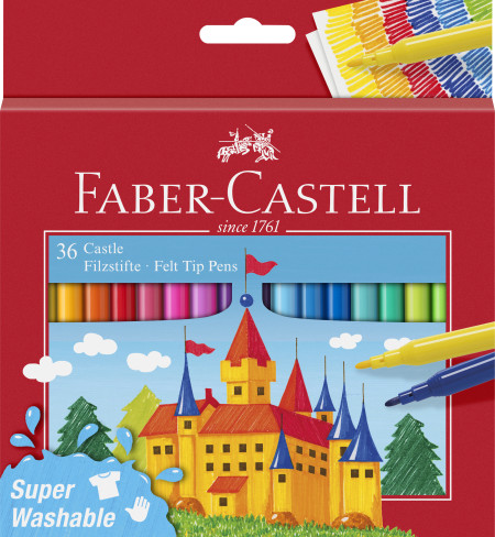 Faber-Castell Fibre-Tip Pen - Box of 36