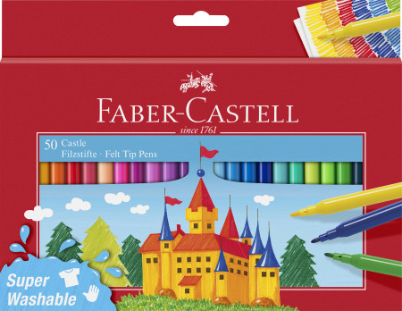 Faber-Castell Fibre-Tip Pen - Box of 50