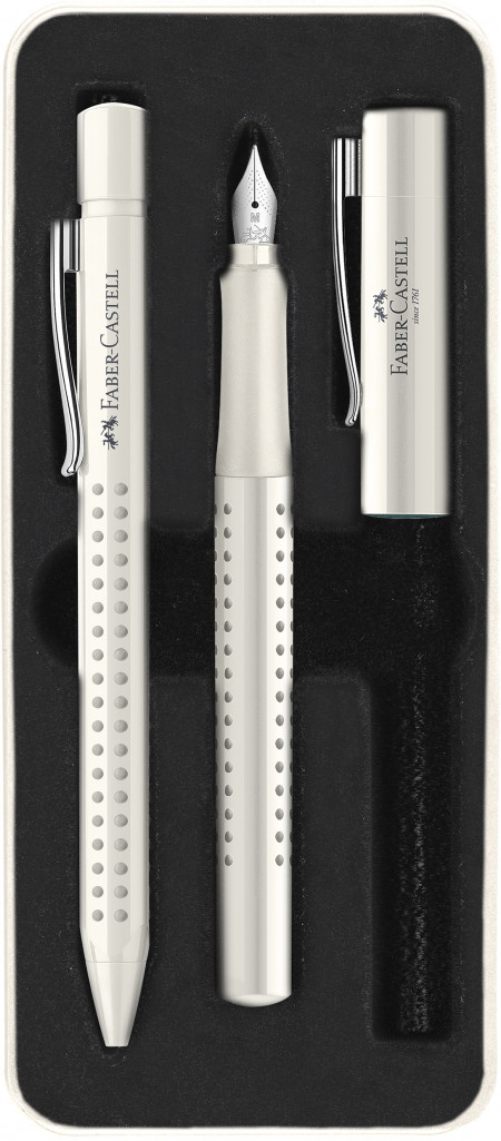Faber-Castell Grip 2010 Fountain Pen & Ballpoint Pen Set - Coconut Milk