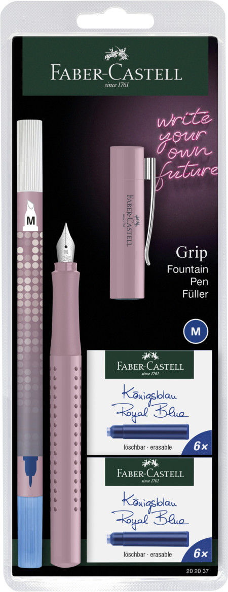 Faber-Castell Grip 2010 Fountain Pen Set - Pink